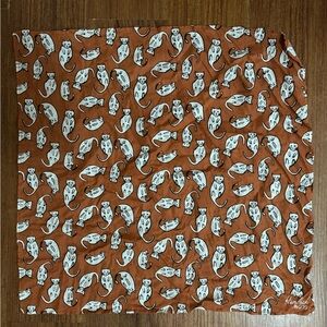 NWOT Hemlock Orange Cat Print Bandana